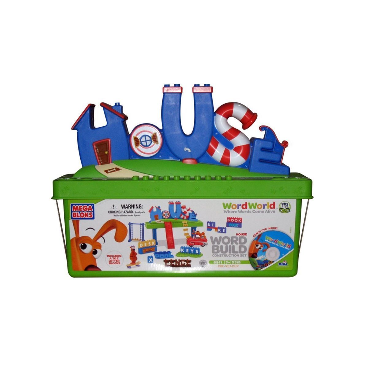 Mega Bloks Blocks Word World Bucket Set House