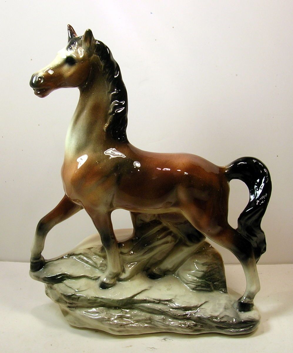 1958 Lane Co Ceramic Horse Television Lamp