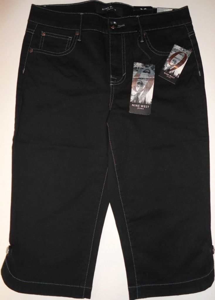 West Jean Capri Capris Shorts Sz 6 27 Average Melania Black