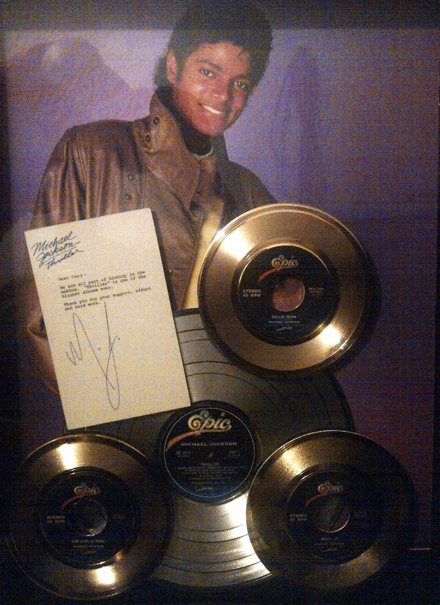 Michael Jackson Gold Record Display Non RIAA