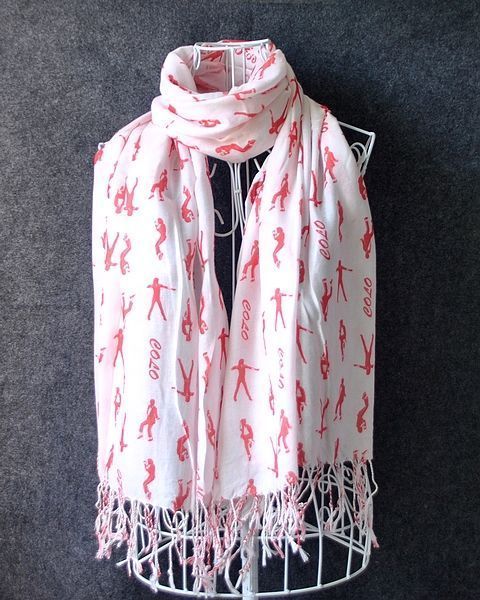 New Michael Joseph Jackson Scarf Gift Red