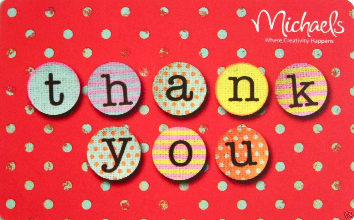 Michaels Gift Card Thank You Collectible No Value 2012