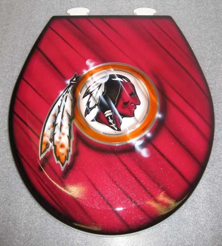 Custom Washington Redskins Toilet Seat Cut Metal Airbrushed Bathroom