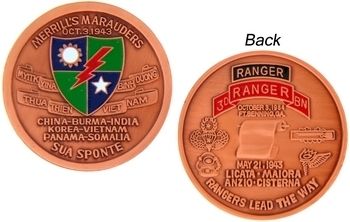 Army Merrills Marauders 3rd Ranger Challenge Coin