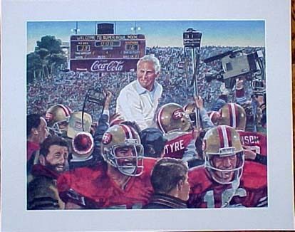 San Francisco 49er Superbowl XIX Prints by Merv Corning