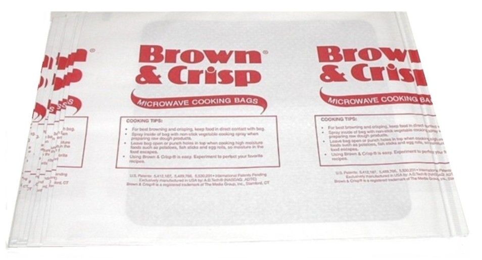 PK 12 LG Brown Crisp Microwave Oven Cooking Bags