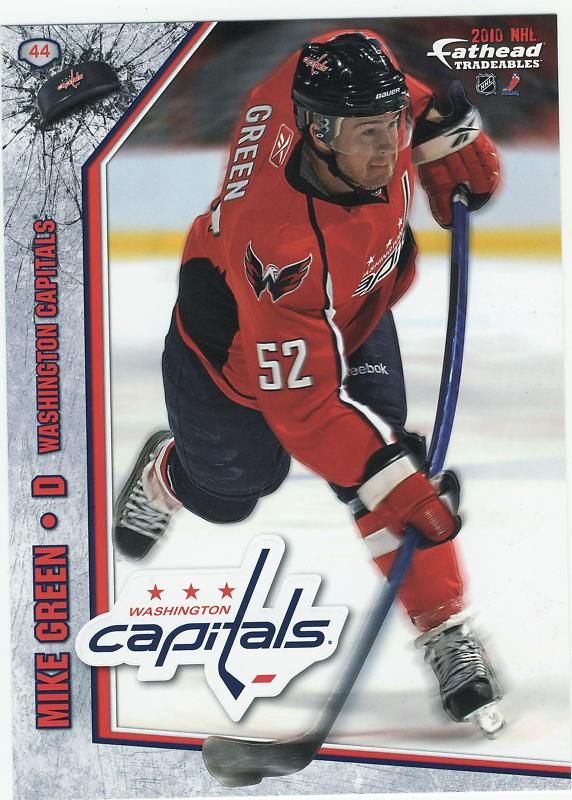 Mike Green 2010 Capitals Fathead Tradeables 44 L K