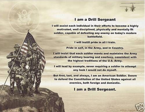 Drill Sergeant Poem Prayer Personalized Military Print