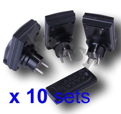 10 pcs 3 Pack Wireless Remote Control AC Power Plug Wall Outlet Switch