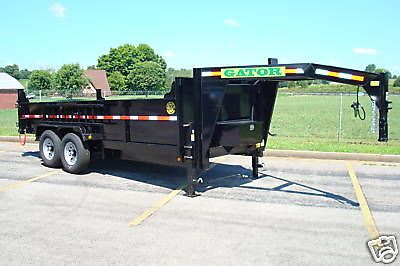 NEW 16FT GOOSENECK DUMP, BOBCAT,SKIDSTE ER, TRAILER AVAILA BLE