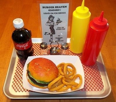 CAR HOP TRAY BURGER N ONION RINGS PACKAGE