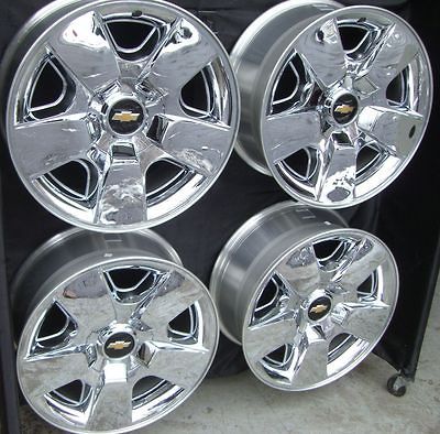 20 INCH AVALANCHE SILVERADO TAHOE NEW FACTORY CHROME WHEELS RIMS 5417