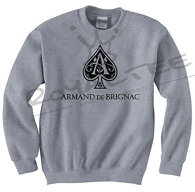 Ace Of Spades Crewneck Sweater Jay Z Kayne Champagne Dope HUF YMCMB