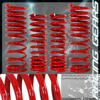 86 89 Accord JDM Red 2 Drop Suspension Front + Rear Lowering Springs