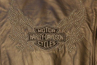 LEATHER HARLEY DAVIDSON JACKET    Womens large **BEAUTIFUL** Price