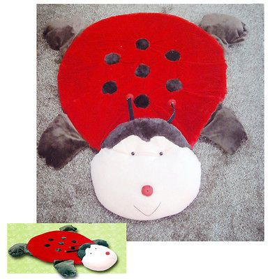 Nursery Ladybug Snug Rug Red Plush Stuffed Soft Activity Mat Carpet