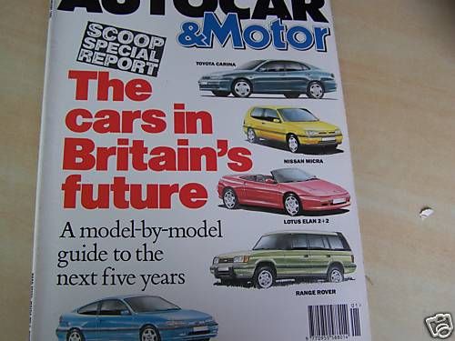 1991 AUTOCAR mag featuring SINCLAIR C5, Lotus Elan