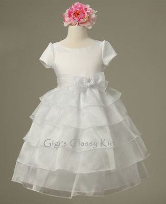 New White Girls Dress 2 12 First Communion Jr. Bridesmaid Easter