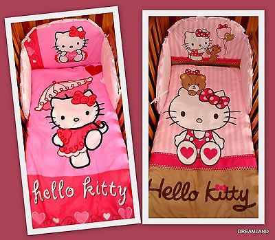 Nursery Baby COT bedding set 5pcs.Hello Kitty NEW DESIGNS