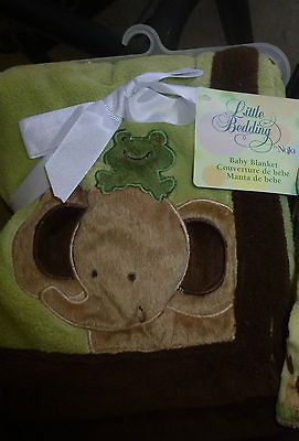 Baby Safari Baby Blanket W/ Elephant application by Nojo