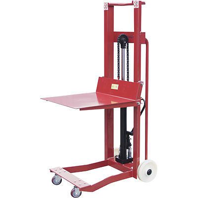 INDUSTRIAL FOOT OPERATED 4 WHEEL PLATFORM LIFT TRUCK 750 LB CAPACITY