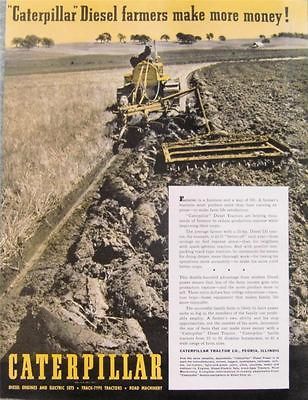 1940 CATERPILLAR 25 HP D2 DIESEL TRACTOR AD   Nice Farm Photo   Peoria