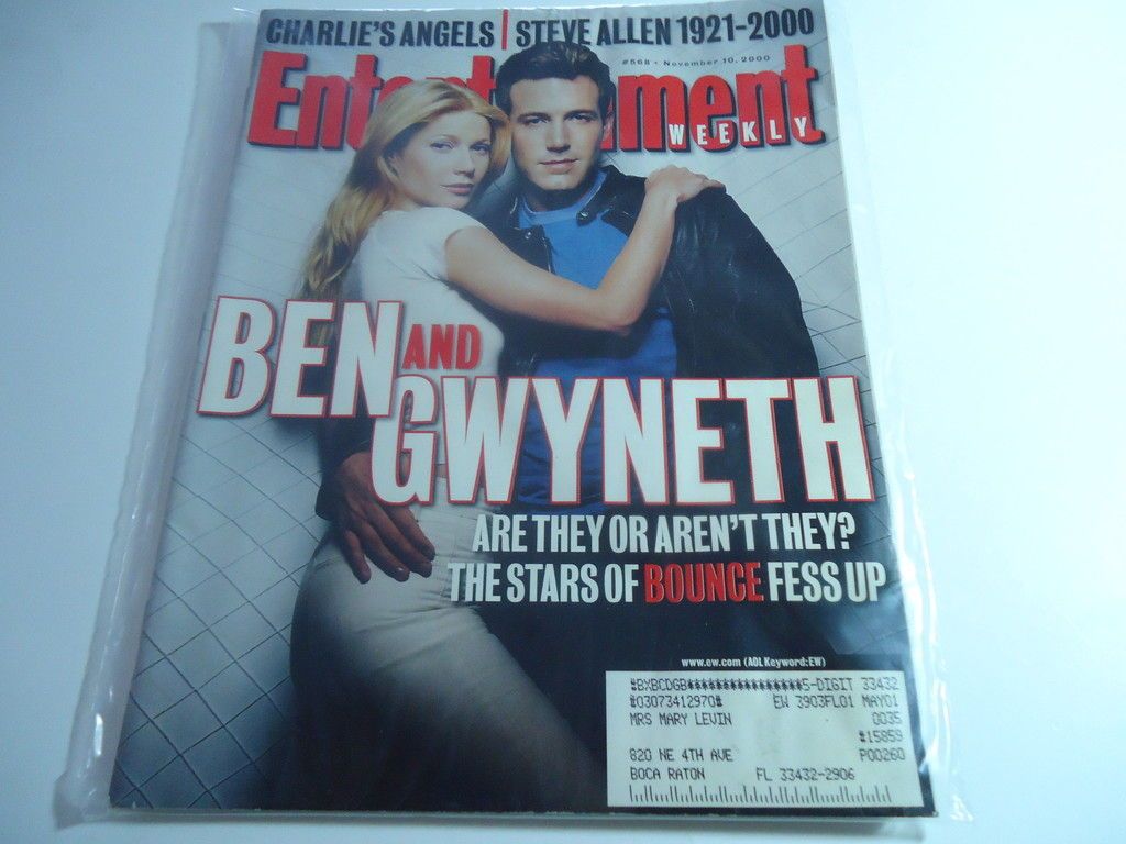 2000 ENTERTAINMENT MAGAZINE BEN AFFLECK GWYNETH PALTROW