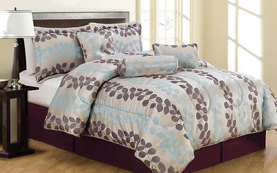 Piece King Mariah Leaf Jacquard Comforter Set