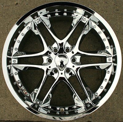 AKUZA BLADE 381 22 CHROME RIMS WHEELS F150 F 150 04 up / 22 x 9.0 6H