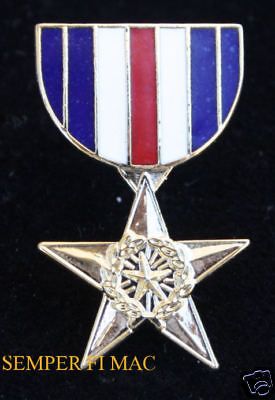 SILVER STAR MEDAL PIN US AIR FORCE MARINES ARMY NAVY