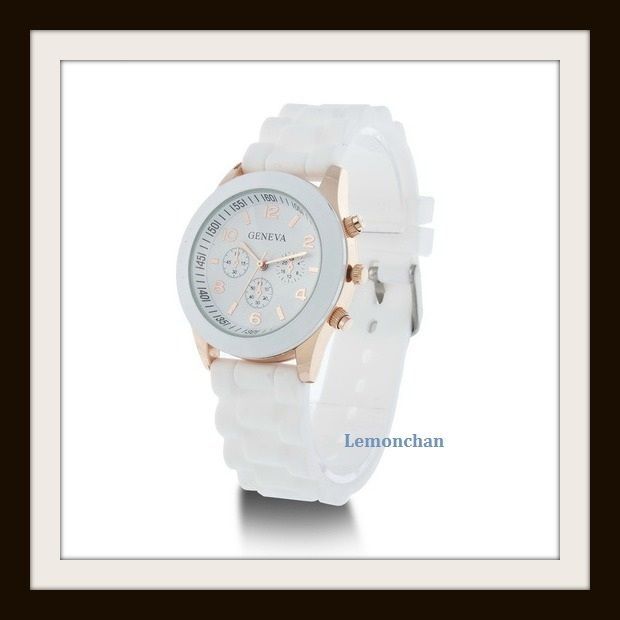 Luxury GENEVA Men/Woman/Lady Unisex Silicon Jelly Quartz Sport Watch