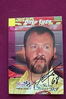 1993 Autographed Dave Fuge Finish Line Silver Series 93 Card