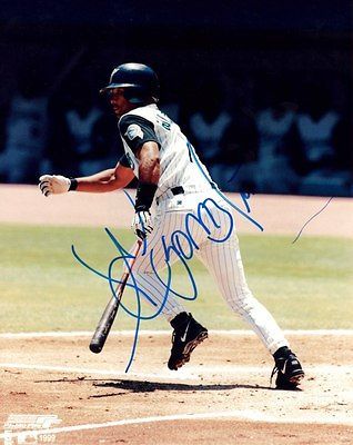 Alex Gonzalez Signed Autographed Florida Marlins 8 x 10 Batting Action