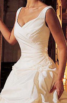 JUSTIN ALEXANDER WEDDING GOWN BRIDAL BRIDE DRESS IVORY TAFFETA