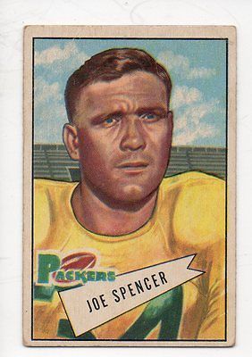 1952 Bowman Small Football #9 Joe Spencer Green Bay Packers