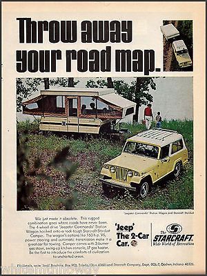 1970 JEEPSTER COMMANDO~Starc raft Stardust Trailer AD