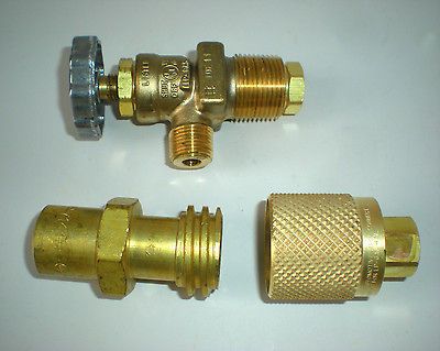 LPG/PROPANE TANK SHUT OFF VALVE, MALE & FEMALE COUPLERS KIT BY REGO