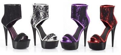 NICKI MINAJ LACE ANKLE CUFF DANCER MISTRESS PLATFORM HEELS SANDAL