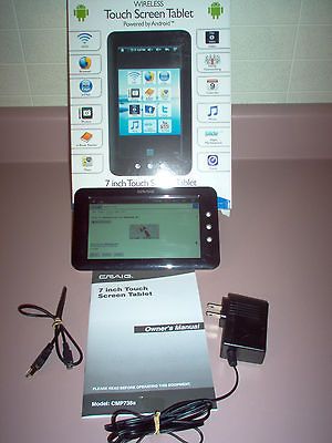 Lot of 2 Craig Electronics Android Tablet Computer 7 Touch Screen 4GB