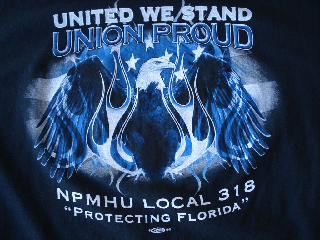 2XL EAGLE United We Stand USPS Postal Mailhandlers Union Florida Local