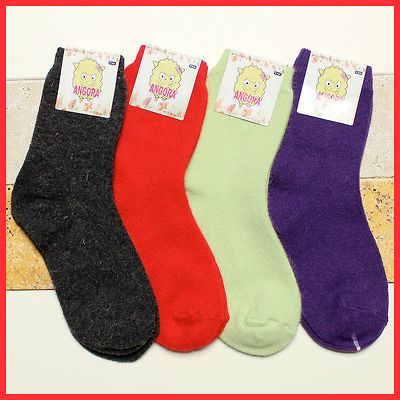 Lot of 4 Pair ANGORA Heat Warm SOCKS HIGH QUALITY Hiking Trail Casual