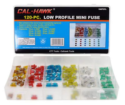 120pc Low Profile Mini Fuse Kit Auto Car Assortment
