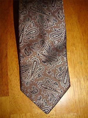 ZORBA DE BUDDHA (Made in Italy) ELEGANT BROWN 100% SILK TIE Bnwot