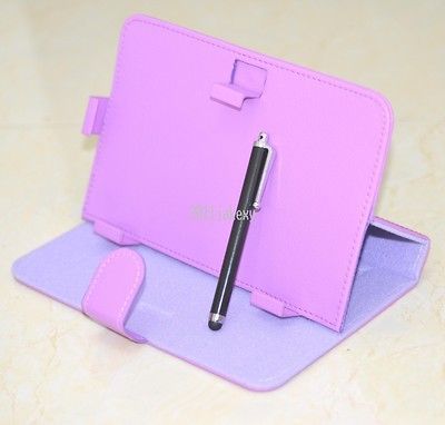 PU Leather Case+Stylus For 8 Archos Elements 80 cobalt Tablet PC