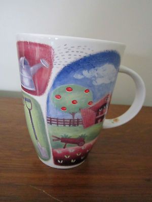 Kirkham Le Jardin Mug Cup Fine Bone China BARN APPLES Garden England