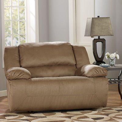 ASHLEY  HOGAN LIGHT MOCHA WIDE SEAT BOX WALL RECLINER CHAIR  FREE