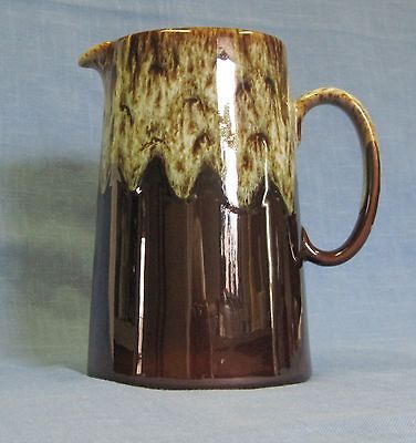 Vtg. Brown Green Drip Pitcher 60 oz. Unknown Maker