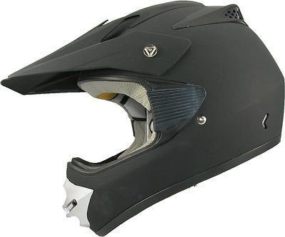 Crash HELMET by Qtech MATT BLACK for ATV Enduro EC22 05 Q902