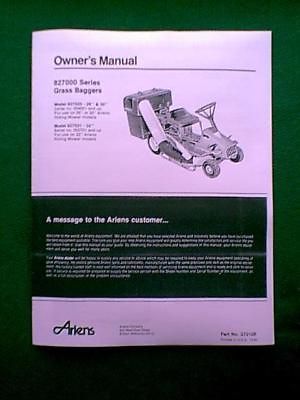 ARIENS TRACTOR BAGGER 26 30 32 827020 827021 MANUAL