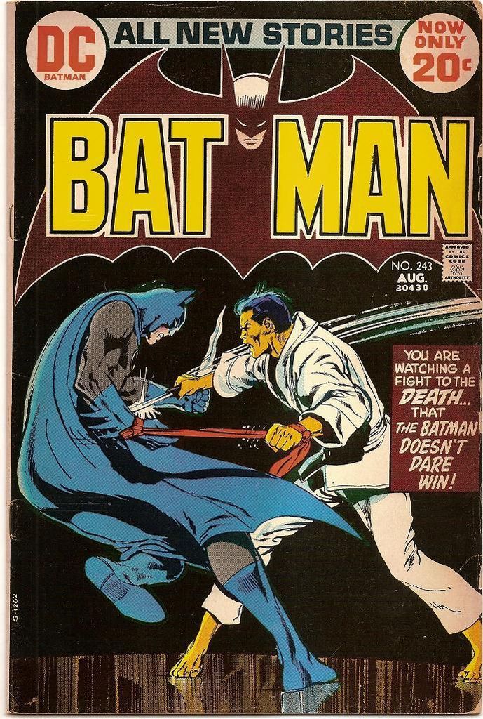 AGE 1972 BATMAN #243 NEAL ADAMS ARTWORK MODERN DAY LAZARUS APPEARANCE